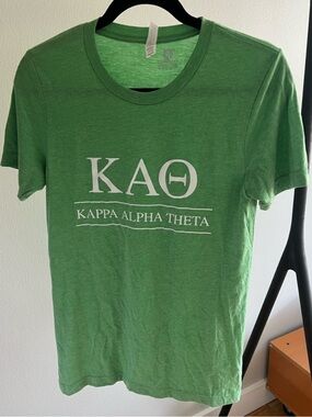 Bella Canvas Green Kappa Alpha Theta Short Sleeve Tee